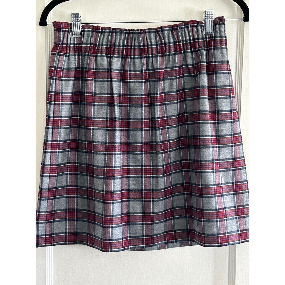 J. Crew Wool Blend Mini Skirt Women's Size 2 Preppy Lined Academia